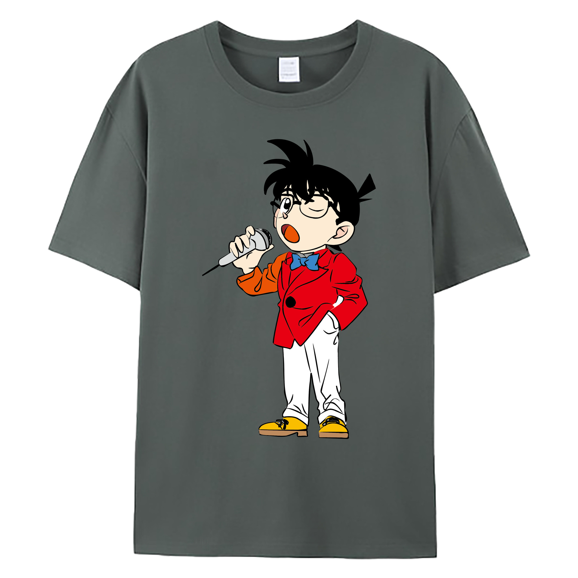 （画像用） 名探偵コナン 江戸川 コナン Detective Conan Conan Edogawa 綿100％ メンズ半袖Tシャツ｜肌触りやわらか＆通気性